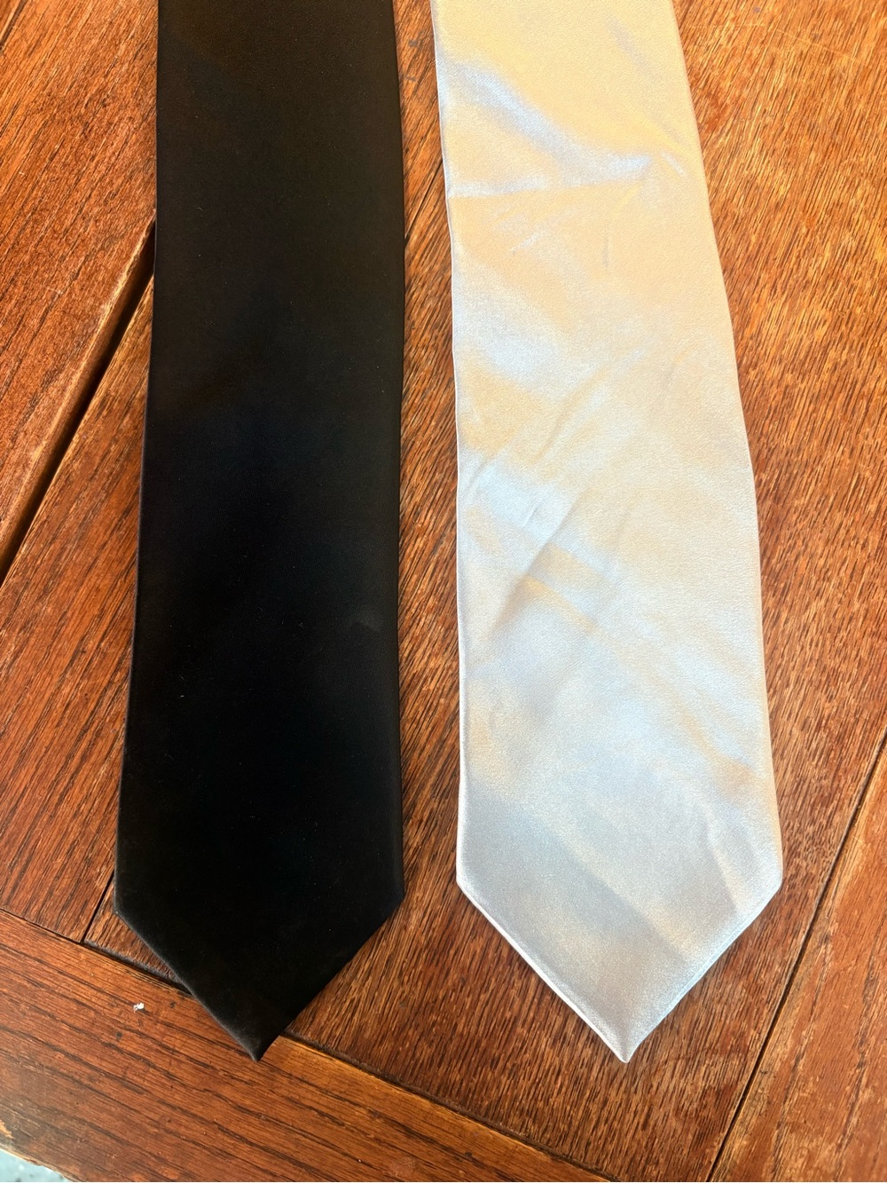 Black and Silver Classic Necktie Duo